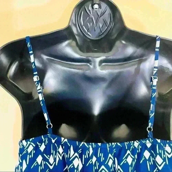 One Clothing Aztec Print Spaghetti Strap Sleeveless Geometric Maxi Dress Size XS - Picture 10 of 12